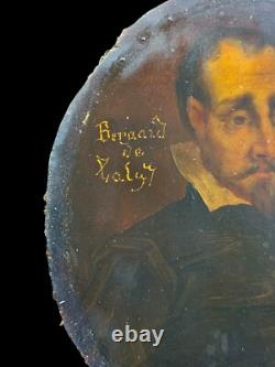 Exceptional Miniature on Wood Depicting Bernard De Palissy & Dated 1540