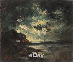 Exceptional Painting Oil On Panel Impressionniste French Signed