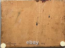 Exodus under the bombs HSP early 20th century. Signed. 16.5 x 22 cm