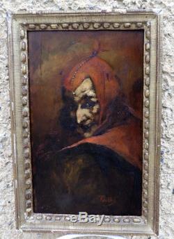 F. Paillet 1850-1918. Beautiful Portrait Of Mephisto The Devil Of Faust