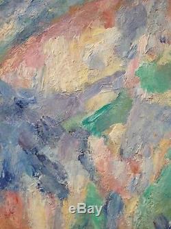 Fagniez (1936) Canvas Painting Hst 1966 Signed Abstract Expressionism Fauvism