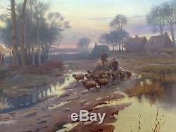 Félix Planquette Painting 1930 Painting Herd Landscape Of Autome In Normandy ++