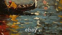 Félix Ziem Landscape Painting Italy View Venise Boat Gondola Basin Of Saint Mark