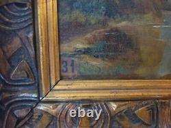 Fernand Weil Oil On Panel Hsp Painting Under Wood Side Gilded Frame