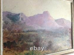 Filippini Francesco Italian Impressionist Table 19th Oil Landscape Mountain