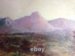 Filippini Francesco Italian Impressionist Table 19th Oil Landscape Mountain