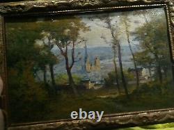 Fine Wood Oil 19 Eme 1847-1931 Samuel Frere Signs S. Frere Rouen