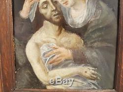 Flemish Painting Former Religious Xvii, Pietà, Dated 1601, Christ