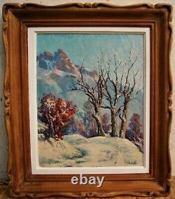 Florent Chadé. 1896-1985. Warens Mountain Hte Savoie. Oil / Wood Frame 57x48cm