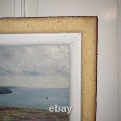 Flower Coast of Belle-Île-en-Mer, heather oil on wood framed 1932 anonymous
