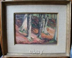 Foret De Soignes À Boitsfort, Oil On Wood, Louis Colsoul (1907 1999)