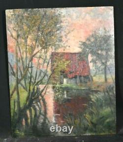 Former Landscape Painting Impressionist French School End Xixth