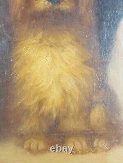 Former Painting The Street Violinist Painting Oil Dog Antique Painting Dog