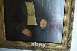 Former Portrait Sir English Oil On Panelpas Canvas