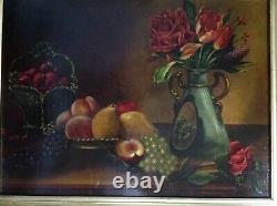 Former Signboard P. Nuyten School Dutch Still Life With Oil