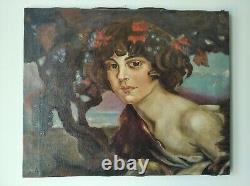 Former Table Harvest Autumn Ephebe Dionysos Signature A Dechiffrer 1946