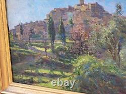 Former Table Signed Gaston Prunier. Landscape Nature. Oil Painting On Panel