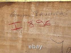 Former Table Signed Gaston Prunier. Landscape Nature. Oil Painting On Panel