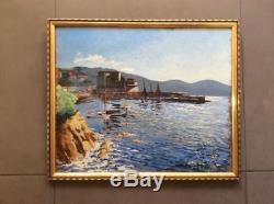 Fort St Louis Toulon 1931 Table Oil On Panel Signed