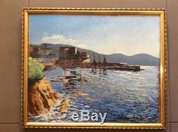 Fort St Louis Toulon 1931 Table Oil On Panel Signed