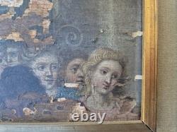 Fragment of a triptych panel Oil on wood Old school