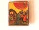Fragment Of An Ancient Icon. Miniature On Wood. 19th Century. Russia