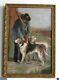Frame Ancient Wood Dore Oil Painting On Canvas Hunter And His Dogs