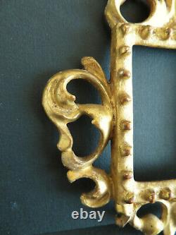 Frame In Carved Wood And Gold Miniature. Italy 19th