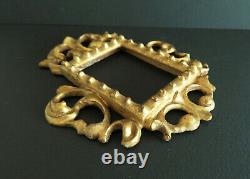 Frame In Carved Wood And Gold Miniature. Italy 19th