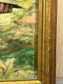 Framed Oil Painting on Cardboard/Wood Tableau