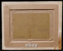 Framed painting Spanish animal art Mateo HERNANDEZ leopard Art Deco 1930
