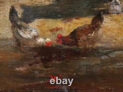 Framed painting of a horse rider in the forest of Saint-Germain-en-Laye by Ernest Meissonier