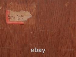 Framed tableau landscape view VENICE gondola canal Belgian painter Alfred BASTIEN