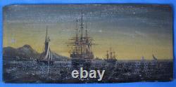 French Navy / Oil On Panel Early 19th Century
