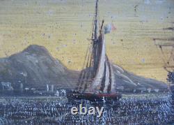 French Navy / Oil On Panel Early 19th Century