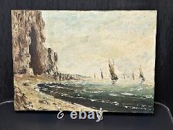 French Neo-Impressionist School Pierre Arnaud Oil on panel Seascape