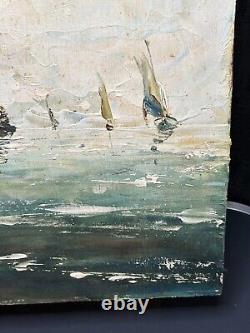 French Neo-Impressionist School Pierre Arnaud Oil on panel Seascape