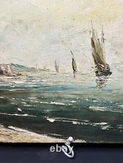 French Neo-Impressionist School Pierre Arnaud Oil on panel Seascape