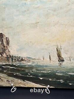 French Neo-Impressionist School Pierre Arnaud Oil on panel Seascape