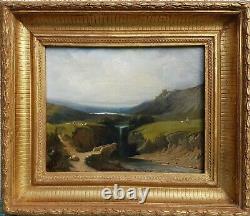 French Painting Vosges Mennessier Landscape Schneeberg Castle Ruin Lorrain 19th