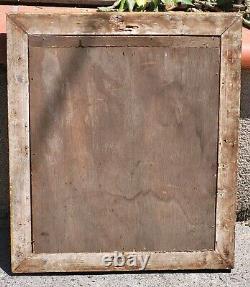 French School 18th Century Young Girl Oil Painting on Canvas Mounted on Wood