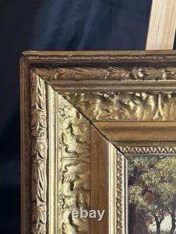 French School 19th Century Oil on Cardboard Underwood Landscape River 1880