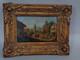 French School 19th Century Village Scene Oil On Wood Gilded Frame Sb637