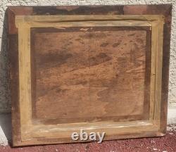 French School. Animated Landscape Oil Painting on Wood Panel J. CHATELIN