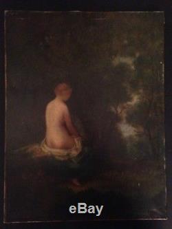 French School Barbizon Nineteen Woman Naked In The Wood Oil On Canvas N Diaz