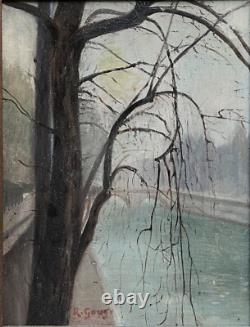 French School, Early 20th Century, Parisian Quays, Circa 1910, Signed