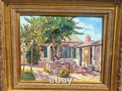 French School. Rural Life Scene. 1923. Oil painting on wood panel.