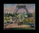 French School Around 1930. The Jena Bridge And The Eiffel Tower