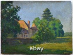 French School, early 20th century. View of a castle