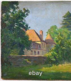 French School, early 20th century. View of a castle